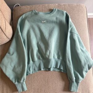 Nike Sage Green Cropped Crewneck Sweatshirt